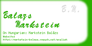 balazs markstein business card